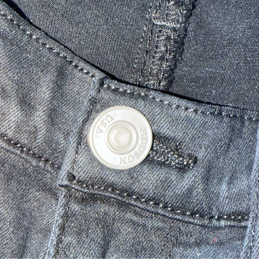 HUDSON Krista Ankle Super Skinny Black Denim Jeans Pants Slim 28 Like New